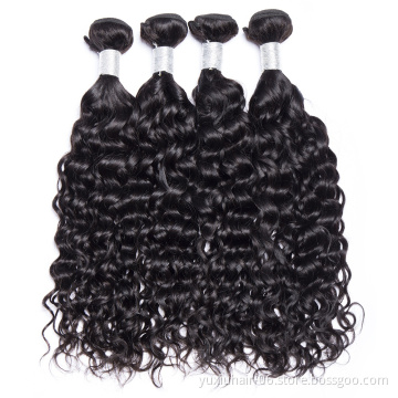 Brazilian Water Wave Hair Bundles 100% Human Hair Weaving  Bundle Deals Remy Hair Extension Natural Color